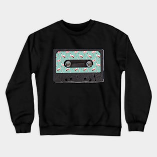 Cassette Tape Vintage Flamingo Turquoise Crewneck Sweatshirt